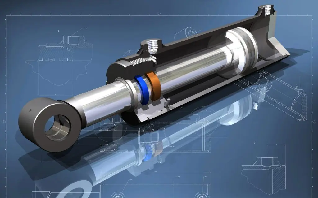 Siłownik hydrauliczny przekrój